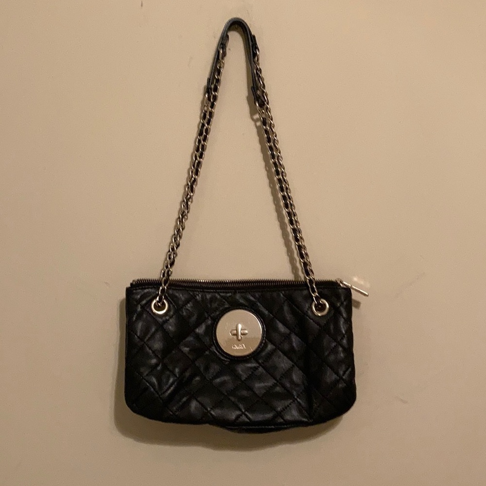 DKNY black leather bag